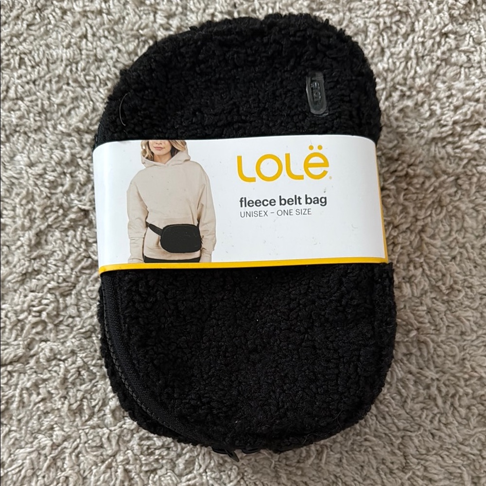 Lolë Black Fleece Belt Bag